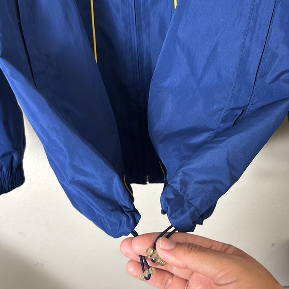 Vintage Converse All Star Zip Up Windbreaker Jacket Blue Yellow size XL - Picture 8 of 11